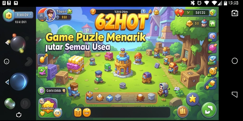 Screenshot gameplay menunjukkan tantangan menakjubkan di 62HOT.