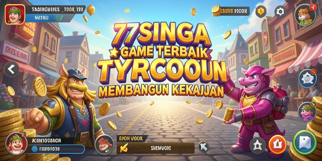 Tampilan gameplay 77SINGA yang menarik dan seru di dunia Tycoon.
