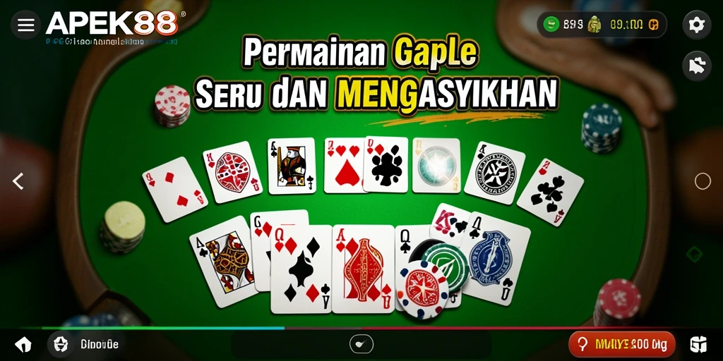 Gameplay APEK88 yang menarik dalam permainan Gaple.