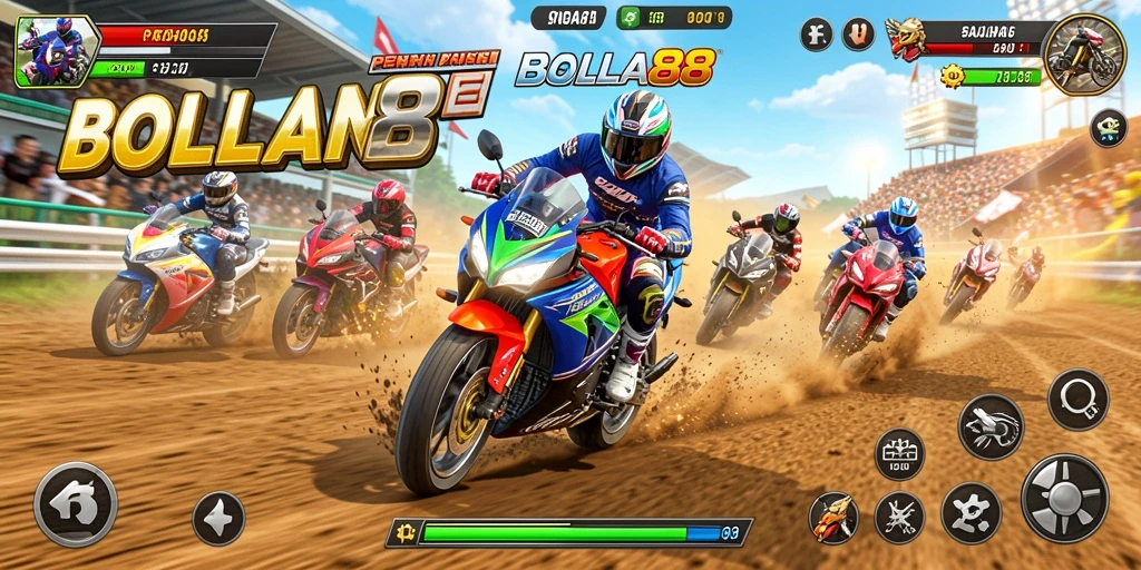 Gameplay balapan motor yang menegangkan dalam BOLA88.