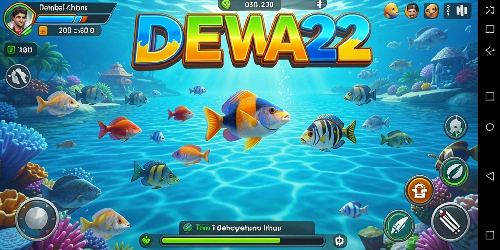 Screenshot gameplay DEWA22 menampilkan aksi menembak ikan yang seru.