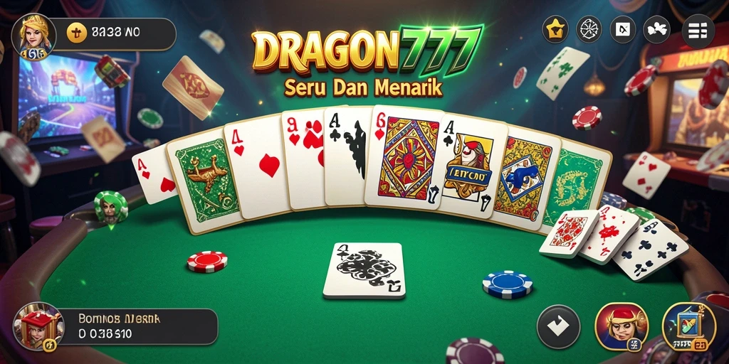 Tampilan menarik dari gameplay seru DRAGON777 dalam permainan Domino.
