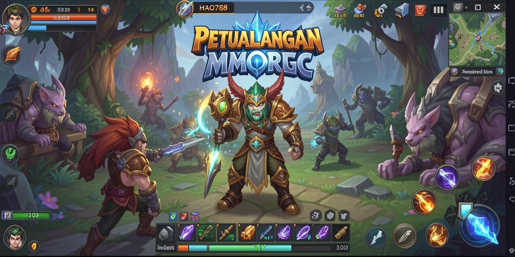 Tampilan gameplay menarik dari HAO788 di dunia MMORPG.