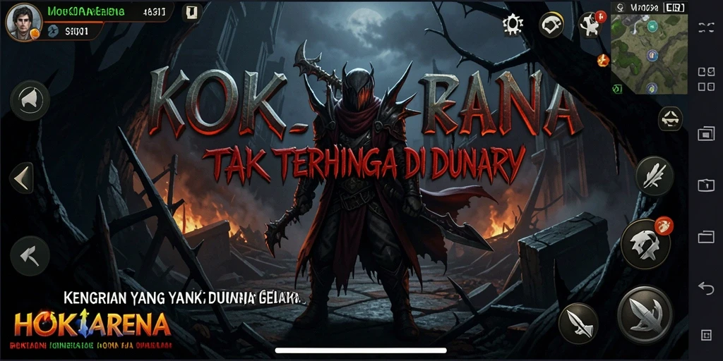 Tangkapan layar HOKIARENA memperlihatkan suasana mencekam di dalam gameplay dengan efek visual yang menawan.