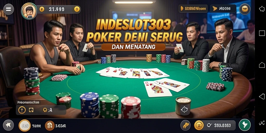 Tampilan gameplay Poker yang seru di INDESLOT303.
