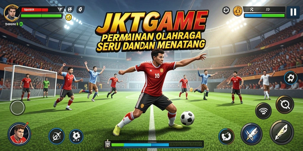Screenshot JKTGAME menampilkan aksi seru dalam pertandingan olahraga.