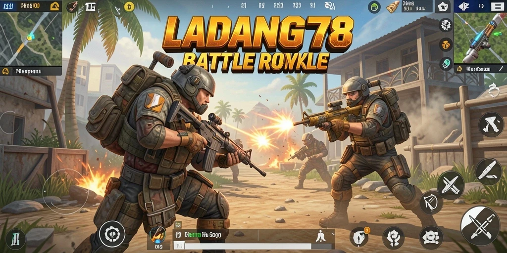 Screenshot yang menampilkan pertarungan seru dalam LADANG78.