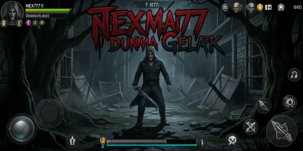 Screenshot NEX777 menampilkan momen menegangkan dalam gameplay horror.