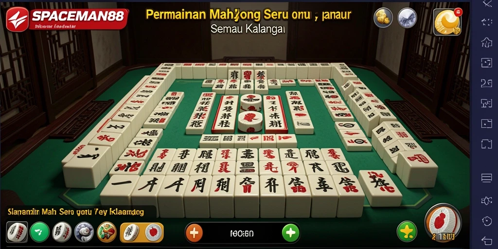 Screenshot gameplay SPACEMAN88 menampilkan suasana permainan Mahjong yang seru dan interaktif.