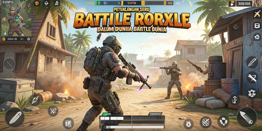 Gameplay seru dalam pertarungan Battle Royale di SVIP10.